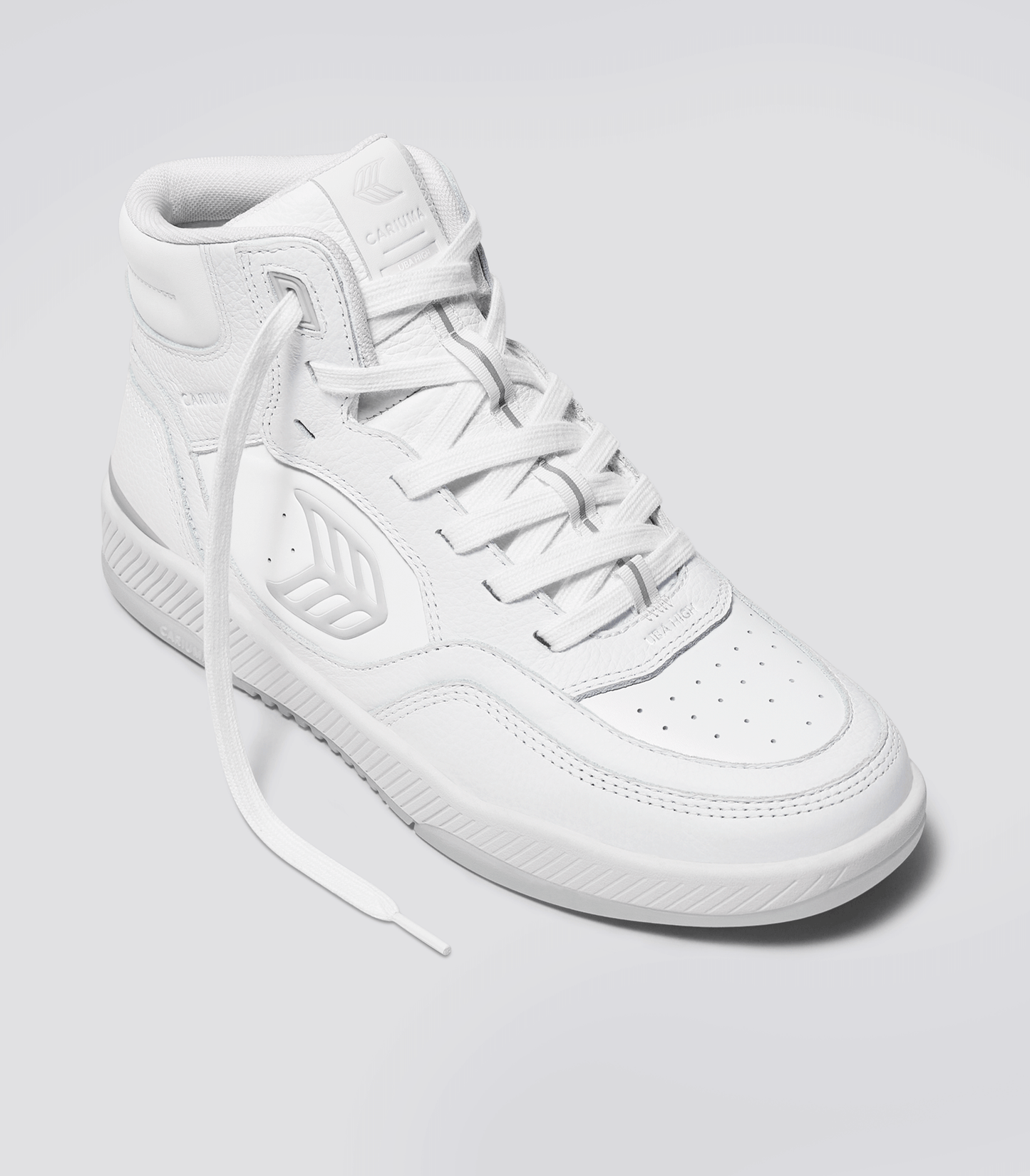 UBA High White Premium Leather Ice Logo Sneaker
