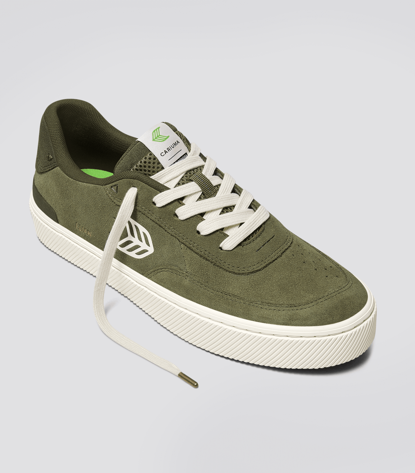 LUAN PRO Olive Green Suede Ivory Logo Burnt Olive Sneaker