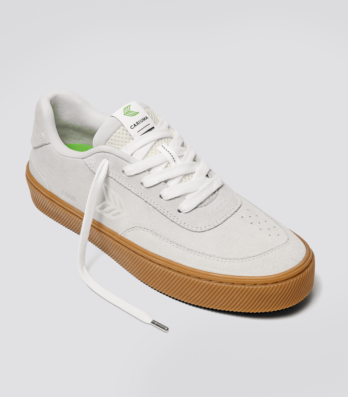 LUAN PRO Gum Smoke White Suede Off-White Logo Sneaker