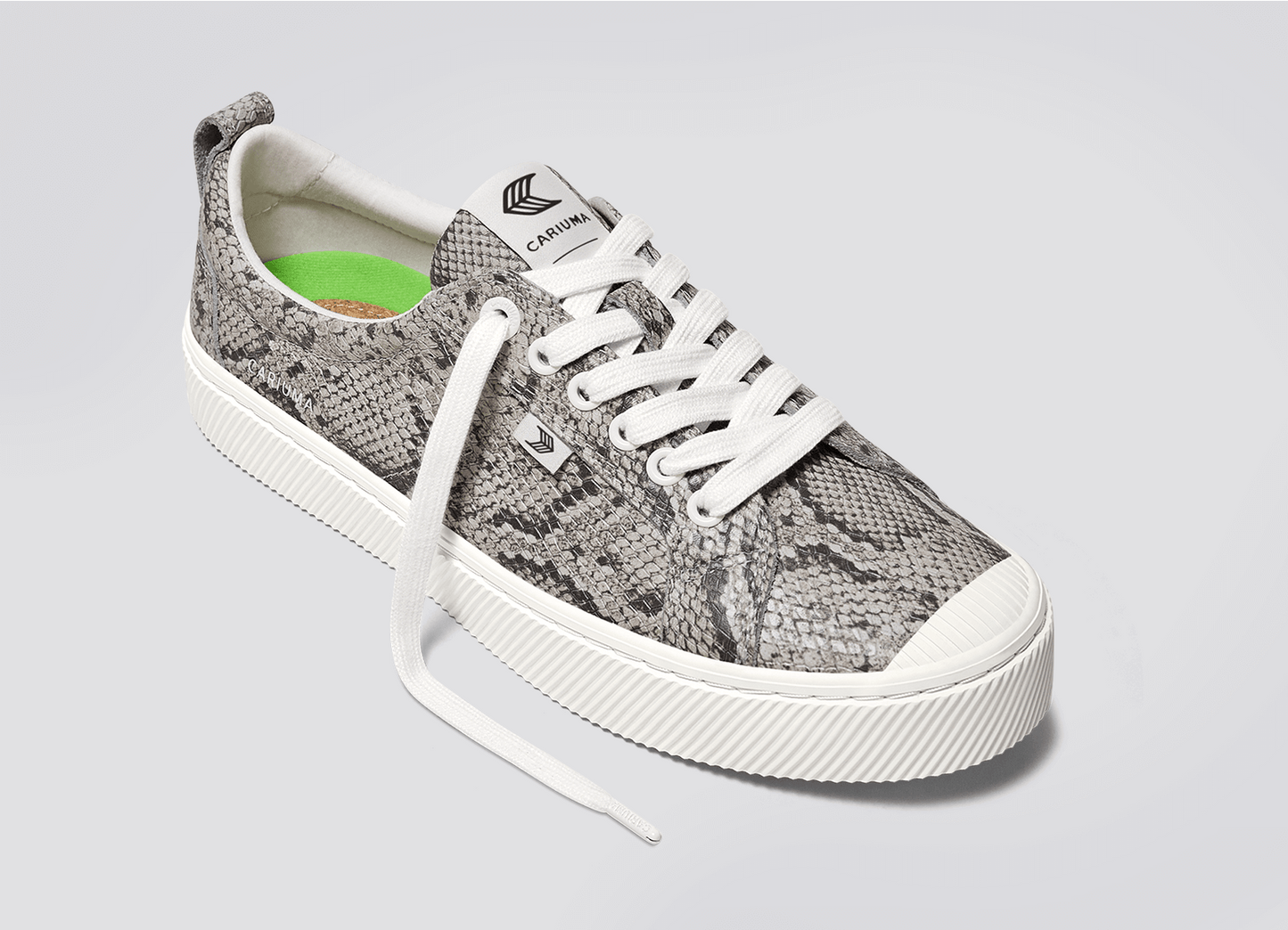 OCA Low Snake Print Premium Leather