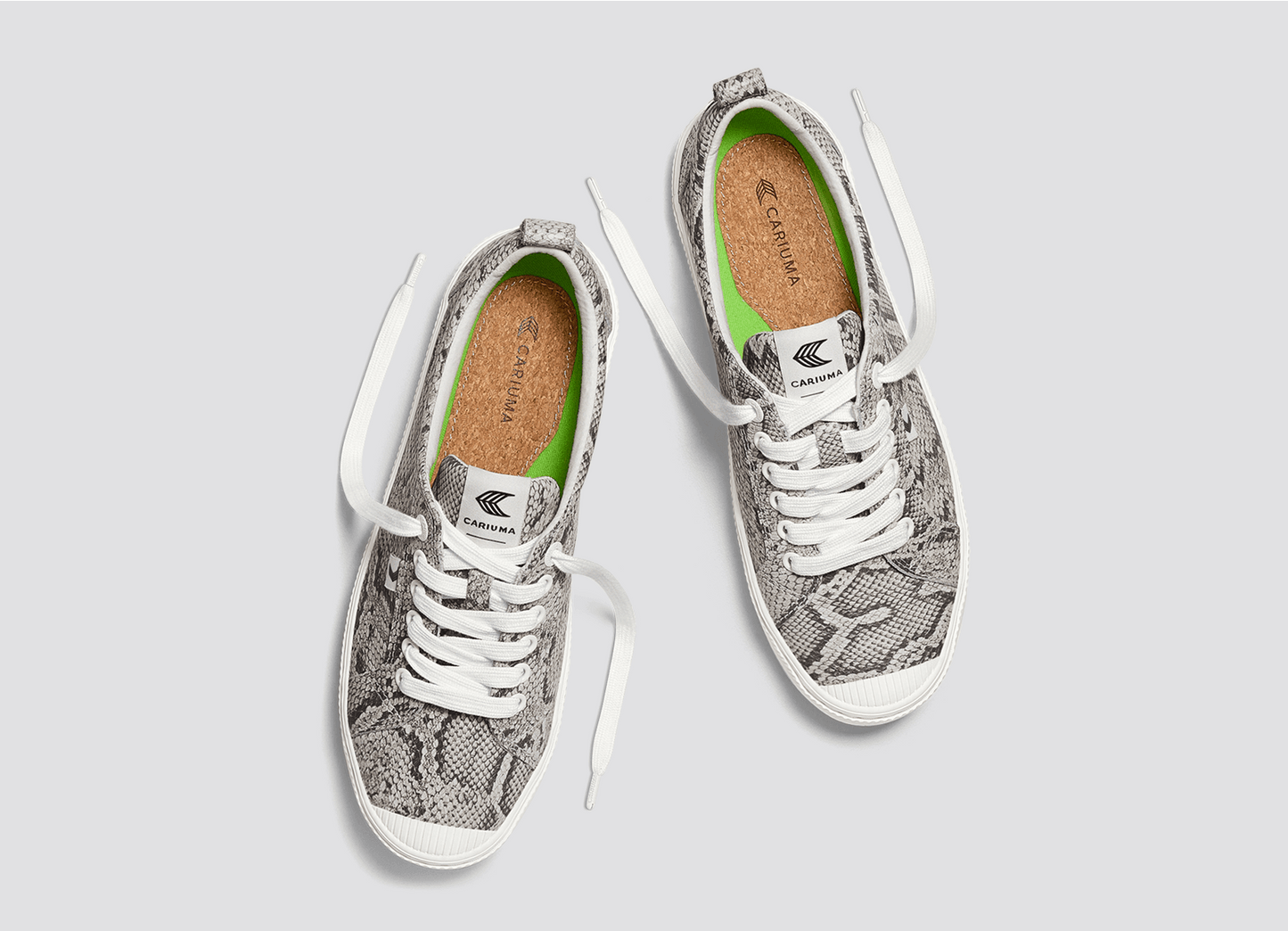 OCA Low Snake Print Premium Leather