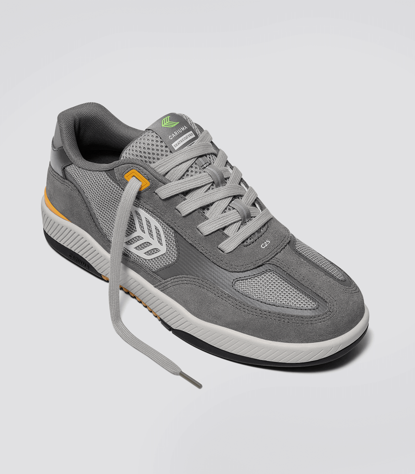 Skategoat C25 PRO Charcoal Grey Suede Light Grey Mesh Ice Logo Yellow