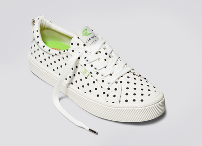 OCA Low White Polka Dots Canvas Sneaker