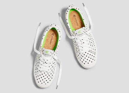 OCA Low White Polka Dots Canvas Sneaker