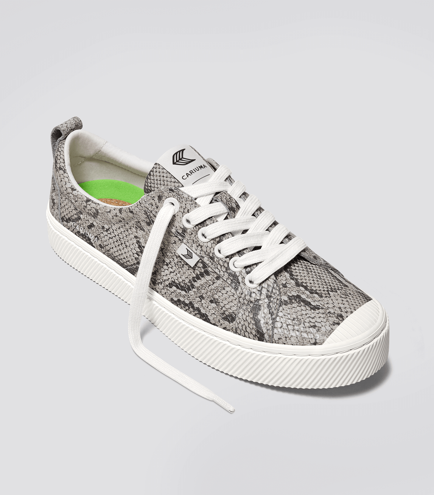 OCA Low Snake Print Premium Leather