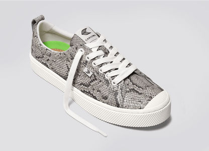 OCA Low Snake Print Premium Leather