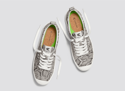 OCA Low Snake Print Premium Leather