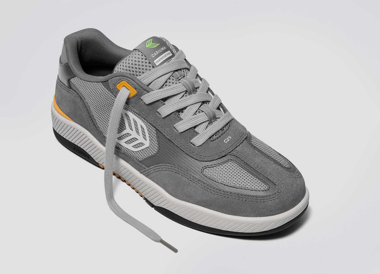 Skategoat C25 PRO Charcoal Grey Suede Light Grey Mesh Ice Logo Yellow