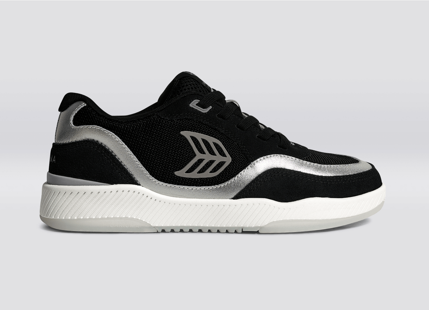 UBA PRO Black Suede and Mesh Silver Accents Sneaker