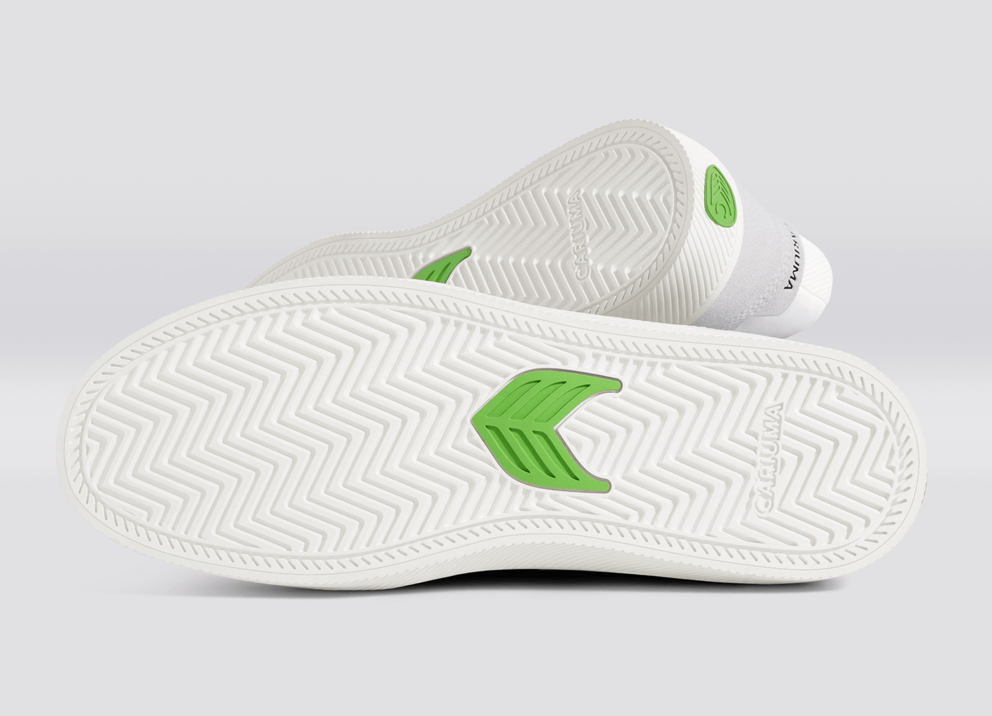 VALLELY White Leather Smoke White Suede Ice Logo Sneaker